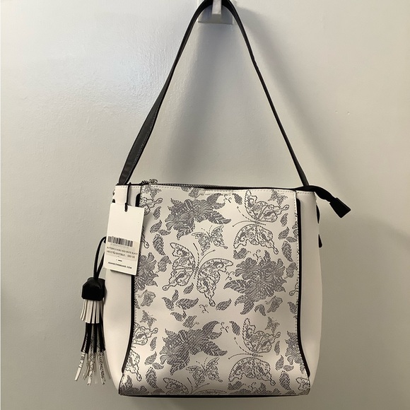 Cruise! Joanel Butterfly Hobo Bag White Black NWT - Picture 1 of 11
